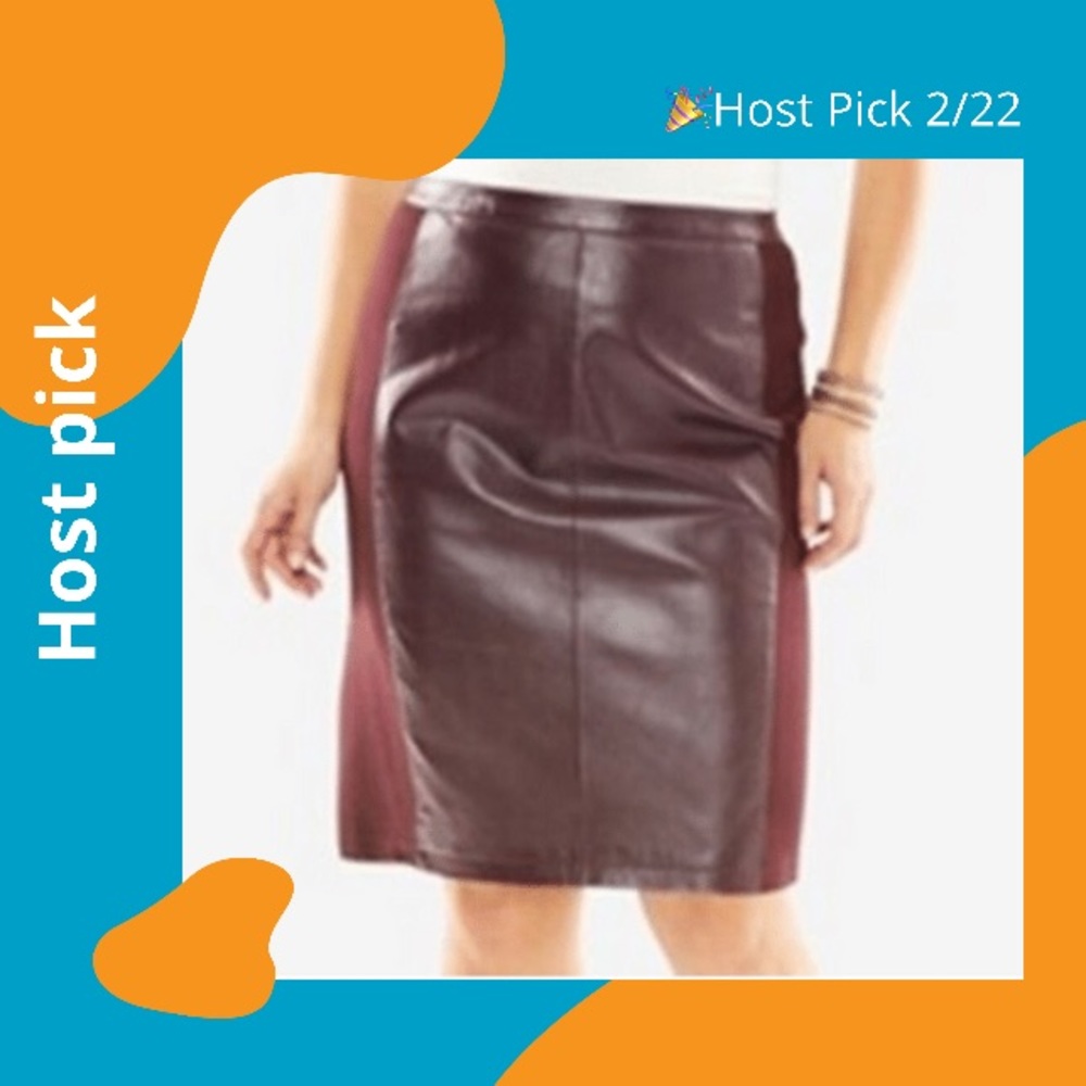 🥶Leather &Ponte Side Panel Skirt